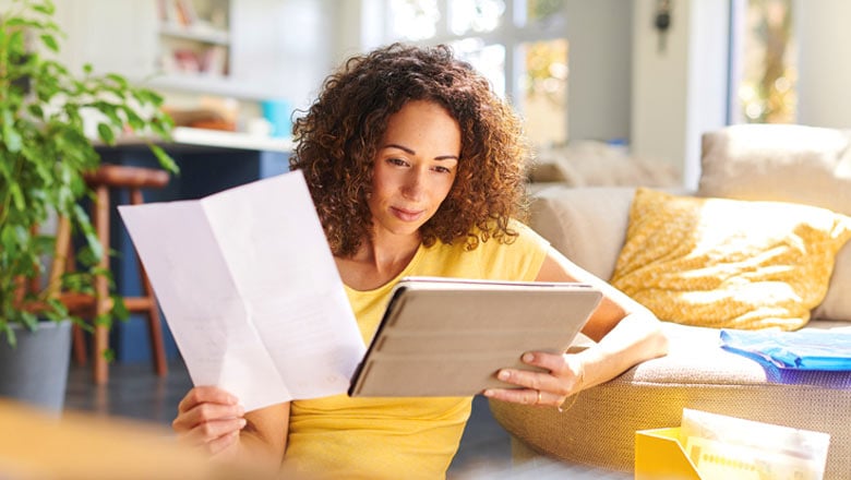 Woman looking into fraud