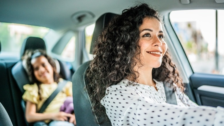 Woman happy to buy a car