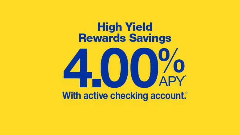 high yield savings 4.00% APY with active checking